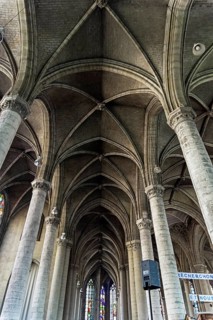 Lille, France, September 1, 2018: Side nave in Saint-Maurice Church, Lille, France, Europe