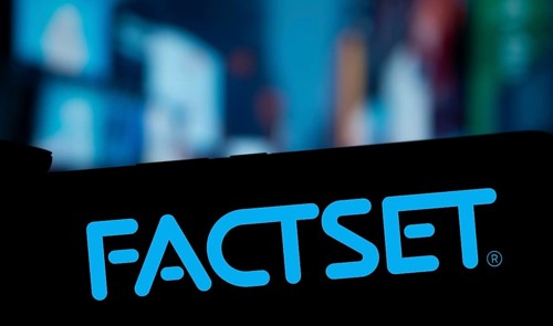 Dhaka, Bangladesh- 09 Nov 2024: Factset logo is displayed on smartphone