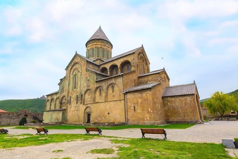 Svetitskhoveli Cathedral is Georgian Orthodox cathedral located in the historical town of Mtskheta,