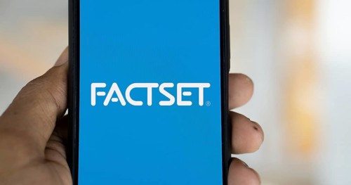 Dhaka, Bangladesh- 09 Nov 2024: Factset logo is displayed on smartphone