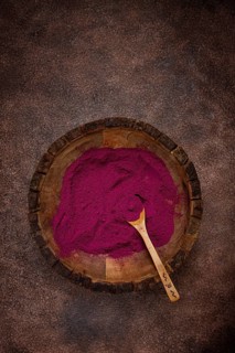 Pitaya powder, dragon fruit, freeze-dried powder, top view, no people