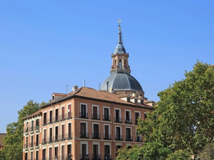La Latina barrio, Madrid city centre, Spain dome of Real Iglesia San Andrés Apóstol church