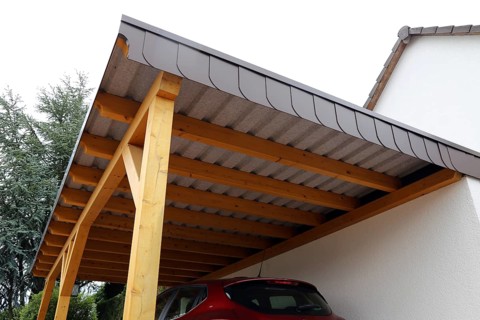 Modern and high-quality wooden carport
