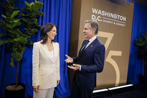 NATO summit meeting in Washington. Annalena Bärbock (Alliance 90/The Greens), Federal Foreign