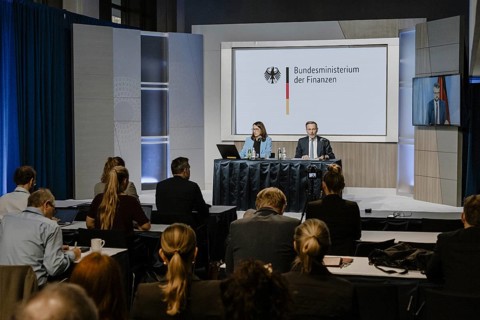 Christian Lindner (FDP), Federal Minister of Finance, photographed during the press conference on