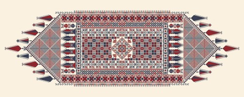 Tatreez, decorative Palestinian embroidery symbol