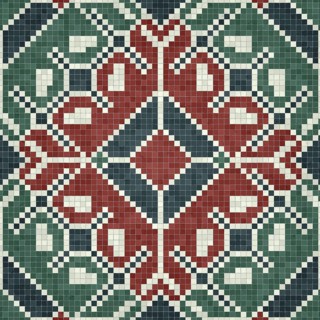 Mosaic tiles background, seamless vector pattern