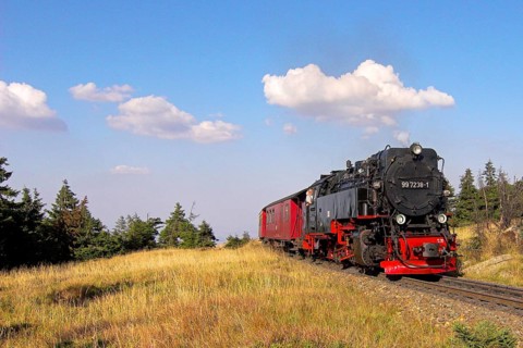 HSB, Harz narrow-gauge railway, locomotive, steam engine, smoke, HSB railway, Brockenbahn, Harz,