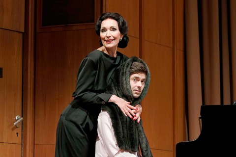 Katja Weitzenböck as Maria Callas at the photo rehearsal for Meisterklasse at the Komödie am