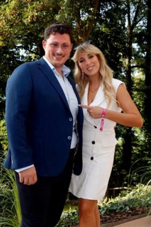 Riccardo Marinello and Annemarie Eilfeld at the event Landpartie with Julian F.M. Stöckel at the