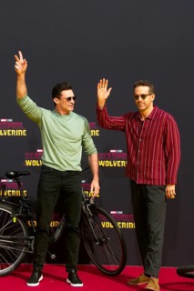 The actors Ryan Reynolds, Hugh Jackman, DEADPOOL & WOLVERINE (cinema release: 24.07.2024),