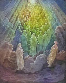 Illustration for Paradiso, the Divine Comedy by Dante Alighieri Canto by Gustave Dore 1832-1883,