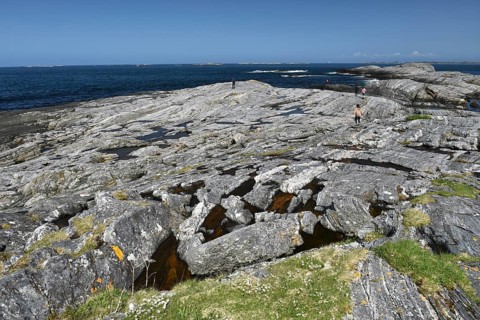 Archipelago landscape in Norway on the Atlantic