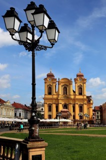 Banat, Timisoara, Timisoara, Old Town, Catholic Cathedral at Piata Unirii, Unification Square,
