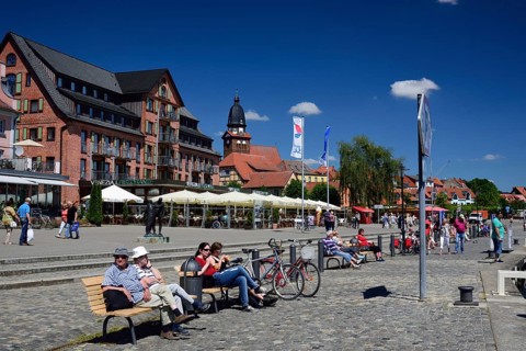 Europe, Germany, Mecklenburg-Western Pomerania, Waren an der Müritz, Flanierufer an der