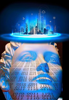 Symbol photo, digital future, thinking machine, ChatGBT, AI dangers, OpenAI, chatbot, artificial