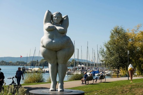 Sculpture Yolanda, by Miriam Lenk, Ludwigshafen, Bodman-Ludwigshafen, District of Constance, Lake