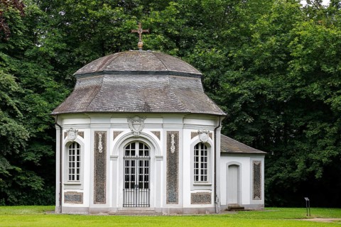 Chapel of St. Maria Aegyptiaca in the palace park at Falkenlust Hunting Lodge, Shell Chapel, UNESCO