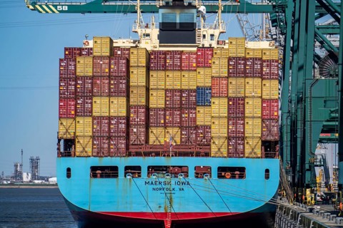 The port of Antwerp, on the Scheldt, is the second largest seaport in Europe, container port DP