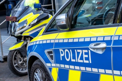 Police, police car, inscription on a patrol car, symbolic image