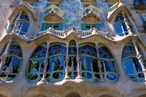 Casa Batlló by Antoni Gaudi, Modernisme, Barcelona, Catalonia, Spain, Europe