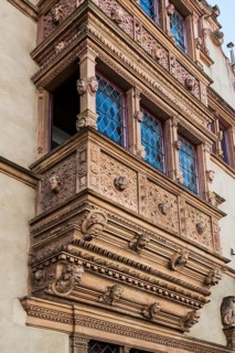 La Maison des Têtes in the old town, Colmar, Alsace, Bas-Rhin, France, Europe