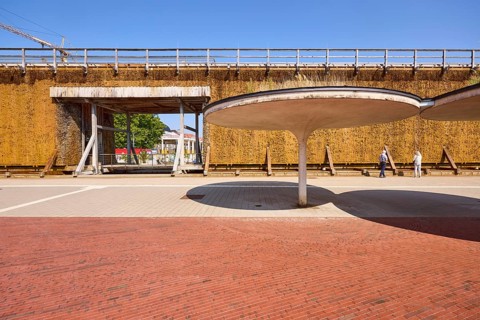 Graduation house, salt works with mushroom-shaped sunshade in Bad Salzuflen, Lippe district, North
