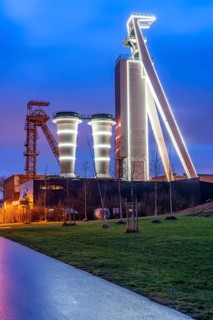 Shaft of the former Schlägel & Eisen coal mine, shaft 3/4/7, Herten, North Rhine-Westphalia,