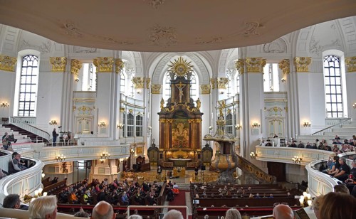 Europe, Germany, Hanseatic City of Hamburg, City, St. Michael's Church, Ludwig-Erhard-Straße,