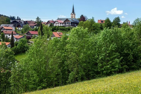 View of Oberstaufen, Oberallgäu, Bavaria, Germany, Europe