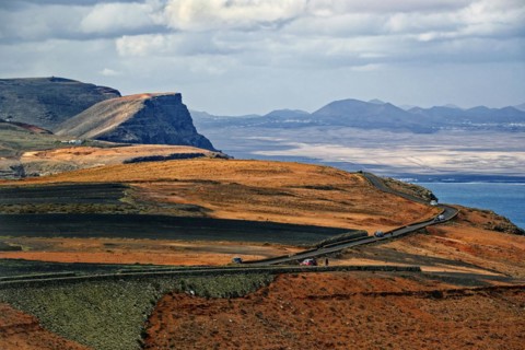 View from the Mirador del Río viewpoint designed by artist César Manrique, Lanzarote, Canary