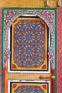 Colourful Moroccan cupboard door as texture, traditional, decorated, colourful, colourful, primary