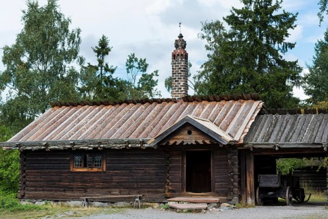 Old Swedish farm shed, wooden house, wood, building, old, farm, farm, cottage, woodshed, country