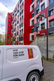 Student hall of residence of the Studierendenwerk Essen-Duisburg in Essen, over 310 furnished rooms