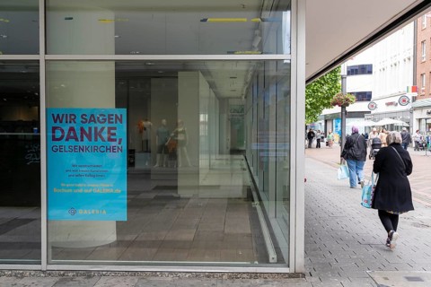 The closed branch of the Galeria Kaufhof department stores' chain in Gelsenkirchen, on