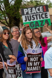 Farmington Hills, Michigan USA, 30 June 2024, A protest, organized by members of the Jewish
