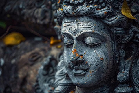 Hindu Shiva statue. Generative Ai, AI generated
