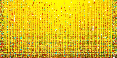 Abstract 3d pixel art technology themed pattern featuring random mosaic in vibrant hues, AI