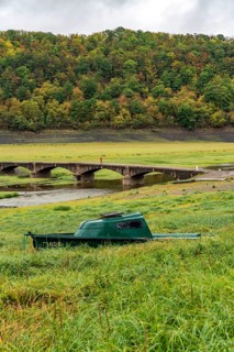 The Edersee, near Waldeck, the third largest reservoir in Germany, currently has only just under