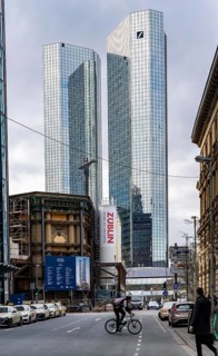 Construction site of the Central Business Tower on Neue Mainzer Strasse in Frankfurt am Main, will