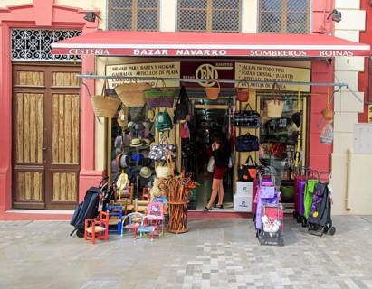 Small shop in city centre of Almeria, Spain, Europe