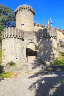 Historic castle Parador hotel, Jarandilla de la Vera, La Vera, Extremadura, Spain, Europe