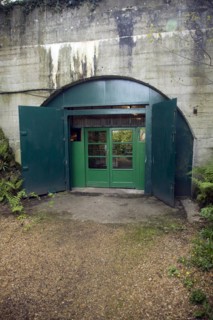 Exit doors German Underground Military hospital, Guernsey, Channel Islands, UK, Europe