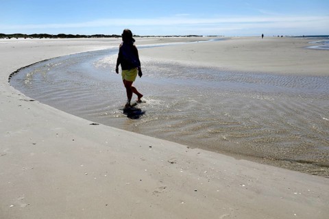 Holidaymakers on the beach on the island of Amrum, Norddorf, 15.06.2020