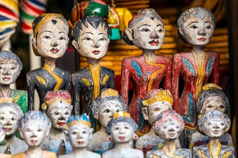 Wooden figures on a market, art, art market, Hinduism, souvenir, decoration, sculpture, figure,
