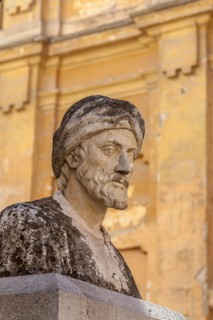Bust of Muhammad ibn Aslam Al-Ghafiqi, ophthalmologist in al-Andalus, died 1165 in Cordoba, expert