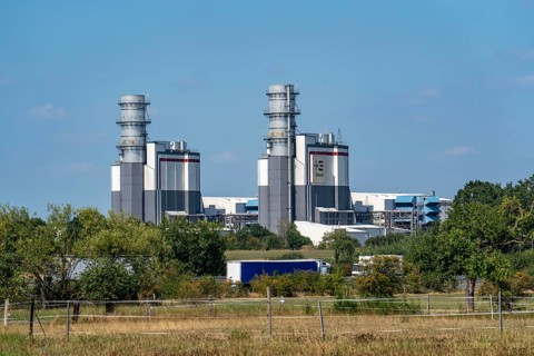 Trianel Hamm-Uentrop combined-cycle gas and steam power plant, two power plant units, each with an