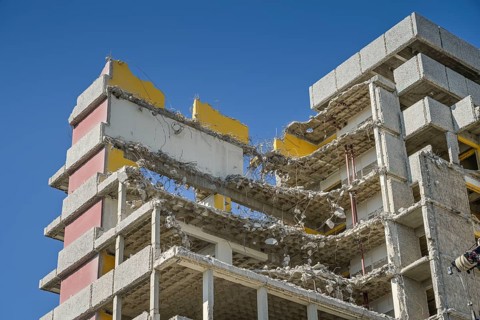 Demolition and remediation of an office building, An der Urania, Kurfürstenstraße, Schöneberg,