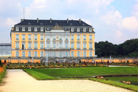 Augustusburg Castle, south side, near Brühl, Rhine-Erft district, North Rhine-Westphalia, Germany,