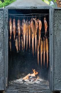 Smoker with fish